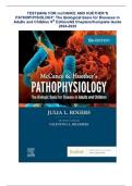 Pathophysiology 9th Edition McCance &ndash; Complete Test Bank 2025&ndash;2026