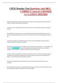 CPCE Practice Test Questions And 100&percnt; CORRECT Answers GRADED A&plus; LATEST 2025&sol;2026
