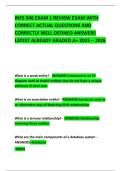 INFS 346 EXAM 1 REVIEW EXAM WITH CORRECT ACTUAL QUESTIONS AND CORRECTLY WELL DEFINED ANSWERS LATEST ALREADY GRADED A&plus; 2025 &ndash; 2026