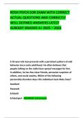 ROSH PSYCH EOR EXAM WITH CORRECT ACTUAL QUESTIONS AND CORRECTLY WELL DEFINED ANSWERS LATEST ALREADY GRADED A&plus; 2025 &ndash; 2026