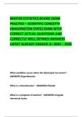 MASTER ESTHETICS BOARD EXAM PRACTICE &ndash; SCIENTIFIC CONCEPTS &lpar;WASHINGTON STATE&rpar; EXAM WITH CORRECT ACTUAL QUESTIONS AND CORRECTLY WELL DEFINED ANSWERS LATEST ALREADY GRADED A&plus; 2025 &ndash; 2026