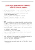 ALSO online pre-assessment 2024&sol;2025 with 100&percnt; correct answers