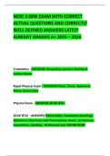 MOD 3 68W EXAM WITH CORRECT ACTUAL QUESTIONS AND CORRECTLY WELL DEFINED ANSWERS LATEST ALREADY GRADED A&plus; 2025 &ndash; 2026