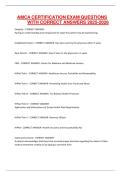 AMCA CERTIFICATION EXAM QUESTIONS WITH CORRECT ANSWERS 2025-2026