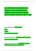 MA 4B HOISTING EXAM EXAM WITH CORRECT ACTUAL QUESTIONS AND CORRECTLY WELL DEFINED ANSWERS LATEST ALREADY GRADED A&plus; 2025 &ndash; 2026