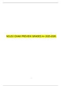 NCLEX EXAM PREVIEW GRADED A&plus; 2025-2026&period;