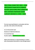 TNCC FINAL EXAM TEST 2025 &ndash; 2026 OPEN BOOK EXAM WITH CORRECT ACTUAL QUESTIONS AND CORRECTLY WELL DEFINED ANSWERS LATEST ALREADY GRADED A&plus; 2025 &ndash; 2026