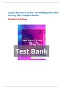 Applied Pharmacology for the Dental Hygienist &lpar;9th Edition&comma; Elena Bablenis Haveles&rpar; Complete Test Bank with Questions and Answers for All Chapters