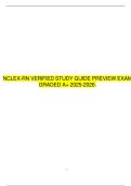 NCLEX-RN VERIFIED STUDY GUIDE PREVIEW EXAM GRADED A&plus; 2025-2026&period;