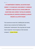 NY INDEPENDENT GENERAL ADJUSTER EXAM -  SERIES 17-70 EXAM 2025&sol; 2026 NEWEST 2 VERSIONS  &lpar;VERSION A AND B&rpar; ACTUAL EXAM COMPLETE  QUESTIONS AND CORRECT DETAILED ANSWERS  WITH RATIONALES &lpar;VERIFIED ANSWERS&rpar; &vert;ALREADY  GRADED A&plus;&vert;&vert;LATEST EXAM&excl;&excl;&excl; 