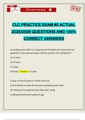 CLC PRACTICE EXAM &num;5 ACTUAL 2025&sol;2026 QUESTIONS AND 100&percnt; CORRECT ANSWERS
