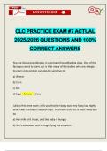 CLC PRACTICE EXAM &num;7 ACTUAL 2025&sol;2026 QUESTIONS AND 100&percnt; CORRECT ANSWERS