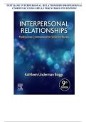 Full Test Bank &ndash; Interpersonal Relationships&colon; Professional Communication Skills for Nurses&comma; 9th Edition&comma; Verified Questions & Answers 2025
