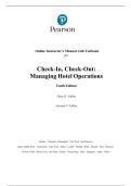 Instructor&rsquo;s Manual with Test Bank for Check-In Check-Out&colon; Managing Hotel Operations&comma; 10th Edition by Gary K&period; Vallen & Jerome J&period; Vallen 