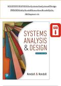 Solution manual for systems analysis and design 10th edition by kendall kenneth and kendall julie
