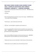MSF BASIC RIDER COURSE EXAM &lpar;NEWEST EXAM 2025&rpar; &vert; COMPLETE QUESTIONS AND CORRECT ANSWERS &vert; GRADED A&plus; &vert; VERIFIED ANSWERS