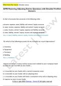 AIPB Mastering Adjusting Entries Questions with Detailed Verified  Answers 