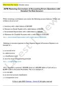 AIPB Mastering Corrections of Accounting Errors Questions with  Detailed Verified Answers