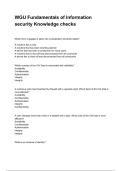 WGU Fundamentals of Information security Knowledge checks 2026&sol;2027  Questions and Verified Solutions  