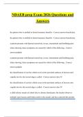 NDAEB prep Exam 2026 Questions and Answers