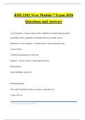 RMI 2302 Nyce Module 7 Exam 2026 Questions and Answers