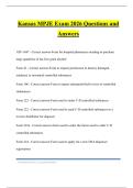 Kansas MPJE Exam 2026 Questions and Answers