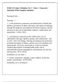 NURS 151 Quiz 1 Modules 1 & 2 &plus; Notes &plus; Classwork Questions With Complete Solutions