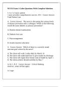 NU131 Exam 1 Galen Questions With Complete Solutions