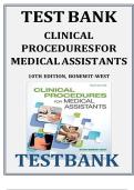 Test Bank for Clinical Procedures for Medical Assistants&comma; 10th Edition Bonewit-West &ndash; Multiple Choice & Matching Questions
