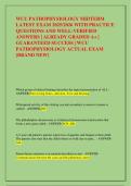 WCU PATHOPHYSIOLOGY MIDTERM  LATEST EXAM 2025&sol;2026 WITH PRACTICE  QUESTIONS AND WELL-VERIFIED  ANSWERS &vert; ALREADY GRADED A&plus; &vert;  GUARANTEED SUCCESS &vert; WCU  PATHOPHYSIOLOGY ACTUAL EXAM  &lbrack;BRAND NEW&rsqb;