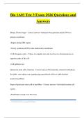 Bio 1A03 Test 3 Exam 2026 Questions and Answers