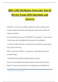 BIO 1A03 McMaster University Test &num;2 Review Exam 2026 Questions and Answers