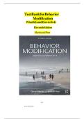Test Bank for Behavior Modification&colon; What It Is and How to Do It&comma; 11th Edition &ndash; Martin and Pear