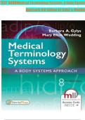 Medical Terminology Systems&colon; A Body Systems Approach &ndash; 8th Edition by Gylys & Wedding &vert; Complete Test Bank
