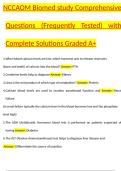 NCCAOM Biomed study Comprehensive Questions &lpar;Frequently Tested&rpar; with Complete Solutions Graded A&plus;