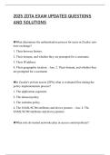 2025 ZDTA EXAM UPDATED QUESTIONS AND SOLUTIONS