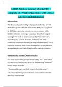 ATI RN Medical Surgical NGN &lpar;2025&rpar; &ndash; Complete 90 Practice Questions with Correct Answers and Rationales