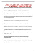 AMMO 5 LVL CDCS SET A VOL 2 QUESTIONS WITH CORRECT ANSWERS 2025-2026