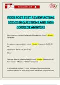 FCCS POST TEST REVIEW ACTUAL 2025&sol;2026 QUESTIONS AND 100&percnt; CORRECT ANSWERS