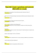 NURS 663 Exam 1 Questions and Answers &vert; Verified Latest Solutions 2024&sol;2025 &vert; A&plus; Graded