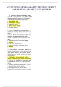 ATI RN Fundamentals Latest Edition &ndash; Correct & Verified Questions and Answers A&plus;