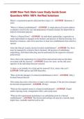 AAMI New York State Laws Study Guide Exam  Questions With 100&percnt; Verified Solutions