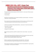 AMMO CDC VOL&period;1 SET 1 Exam Test Questions And Correct Answers &lpar;Verified Answers&rpar; Plus Rationales 2025&sol;2026 Q&A &vert; Instant Download Pdf