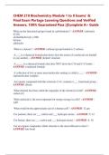 CHEM 210 Biochemistry Module 1 to 8 Exams' &  Final Exam Portage Learning Questions and Verified  Answers&comma; 100&percnt; Guaranteed Pass &vert;&vert;Complete A&plus; Guide 