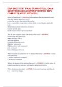 DQA SMQT TEST FINAL EXAM ACTUAL EXAM  QUESTIONS AND ANSWERS VERIFIED 100&percnt;  CORRECT&vert;LATEST UPDATES&vert;