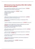 NYS Funeral Law Exam Questions With 100&percnt; Verified  Solutions &vert;latest updates&vert; 