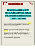 CDW110V CABOODLE DATA MODEL FUNDAMENTALS ACTUAL 2025&sol;2026 QUESTIONS AND 100&percnt; CORRECT ANSWERS