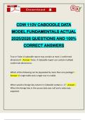 CDW 110V CABOODLE DATA MODEL FUNDAMENTALS ACTUAL 2025&sol;2026 QUESTIONS AND 100&percnt; CORRECT ANSWERS