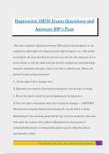 Depression HESI Exam Questions and Answers 100&percnt; Pass