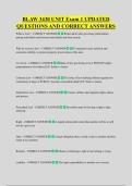 BLAW 3430 UNIT Exam 1 UPDATED  QUESTIONS AND CORRECT ANSWERS